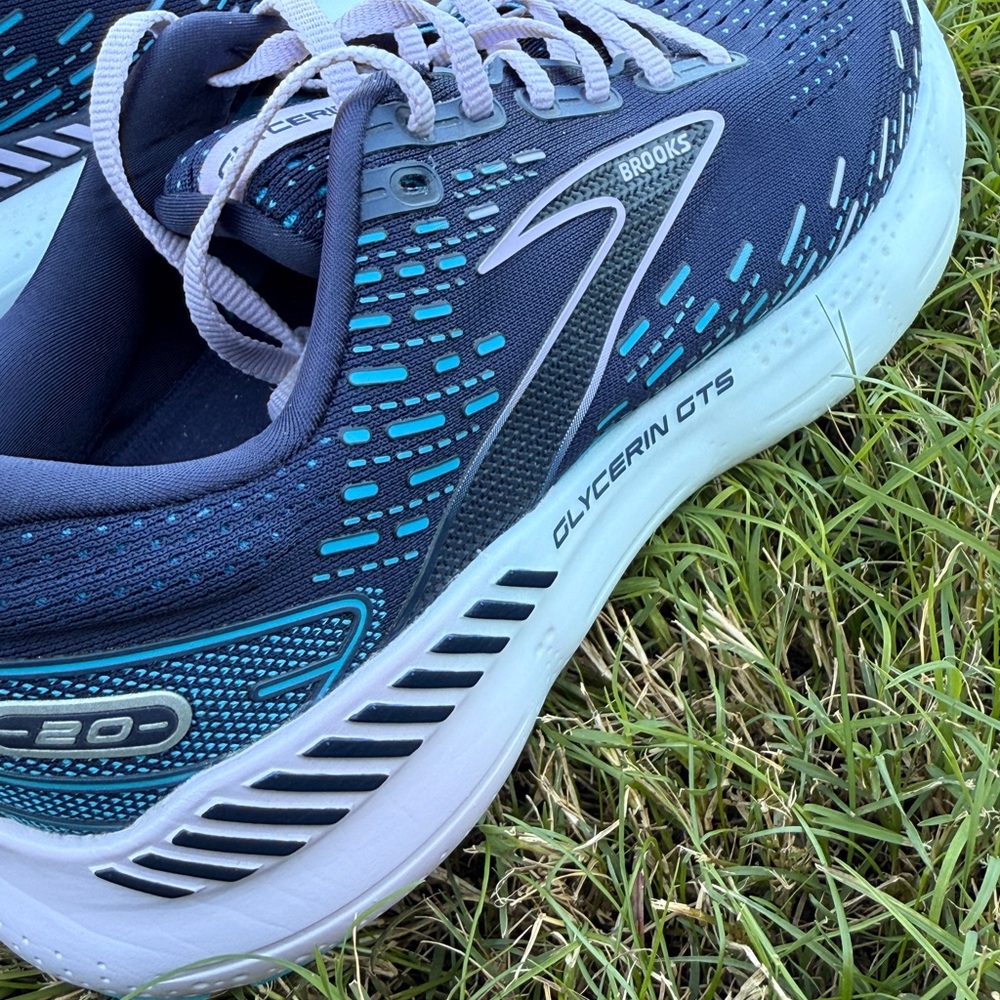 Brooks Glycerin GTS Navy and Teal Women's Running Shoes - Picture 8 of 12
